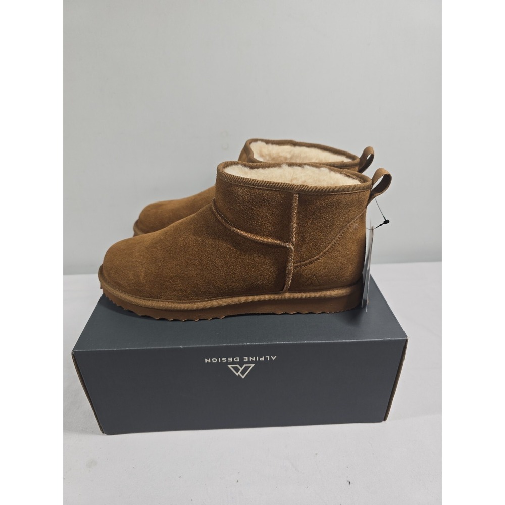Alpine Design Women's Emme Boot Suede Upper‎ Wool Lining Size 9 Brown NEW